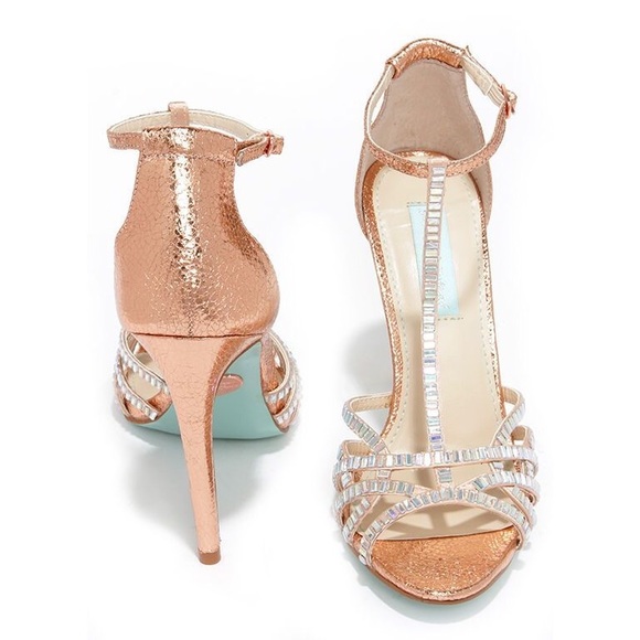 betsey johnson rose gold shoes